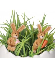 ZAJĄC ZAJĄCZKI FIGURKA FIGURKI 4SZT OZDOBA DO STROIKA