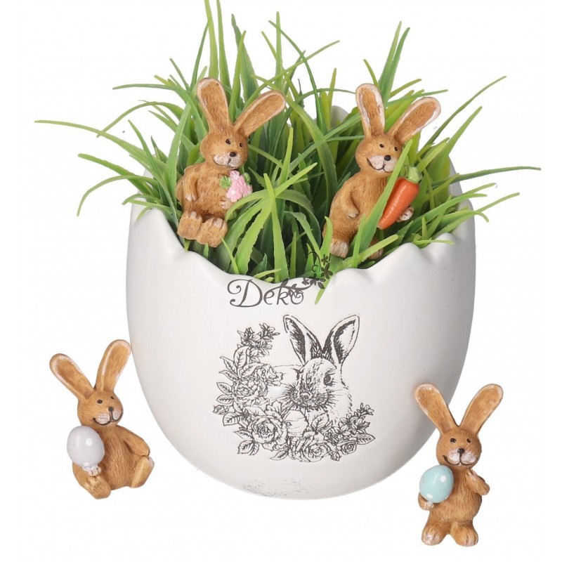 ZAJĄC ZAJĄCZKI FIGURKA FIGURKI 4SZT OZDOBA DO STROIKA