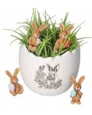 ZAJĄC ZAJĄCZKI FIGURKA FIGURKI 4SZT OZDOBA DO STROIKA