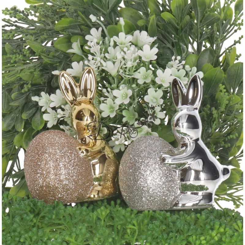 ZAJĄC ZAJĄCZEK CERAMICZNY WIELKANOCNY FIGURKA