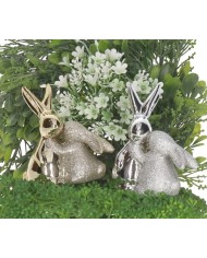 ZAJĄC ZAJĄCZEK CERAMICZNY WIELKANOCNY FIGURKA DO STROIKA