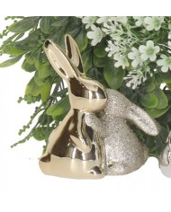 ZAJĄC ZAJĄCZEK CERAMICZNY WIELKANOCNY FIGURKA DO STROIKA