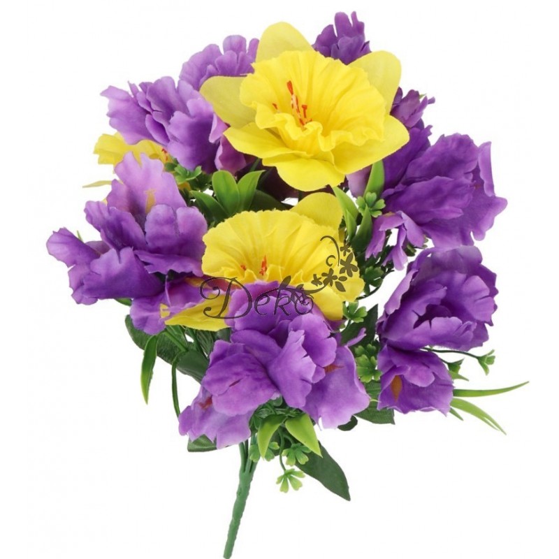 BUKIET KWIATÓW DUŻY SZTUCZNE KWIATY ŻONKIL IRYS