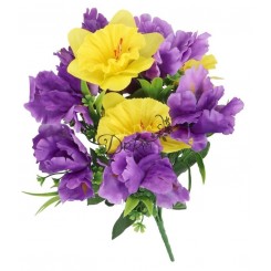 BUKIET KWIATÓW DUŻY SZTUCZNE KWIATY ŻONKIL IRYS