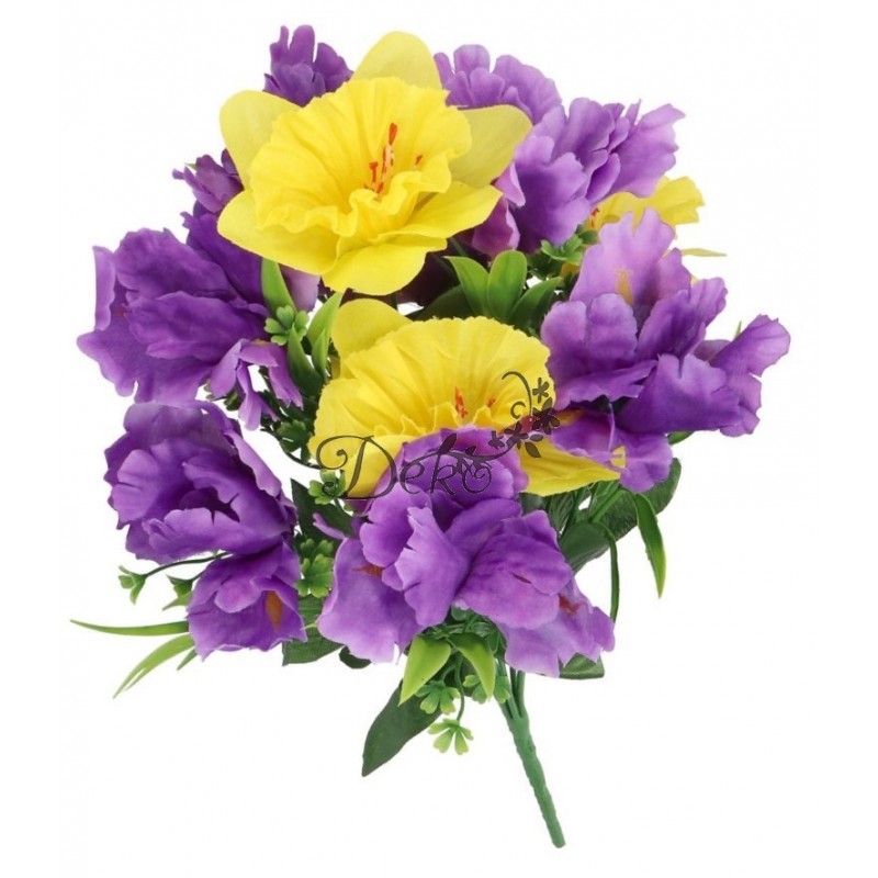 BUKIET KWIATÓW DUŻY SZTUCZNE KWIATY ŻONKIL IRYS
