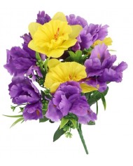 BUKIET KWIATÓW DUŻY SZTUCZNE KWIATY ŻONKIL IRYS