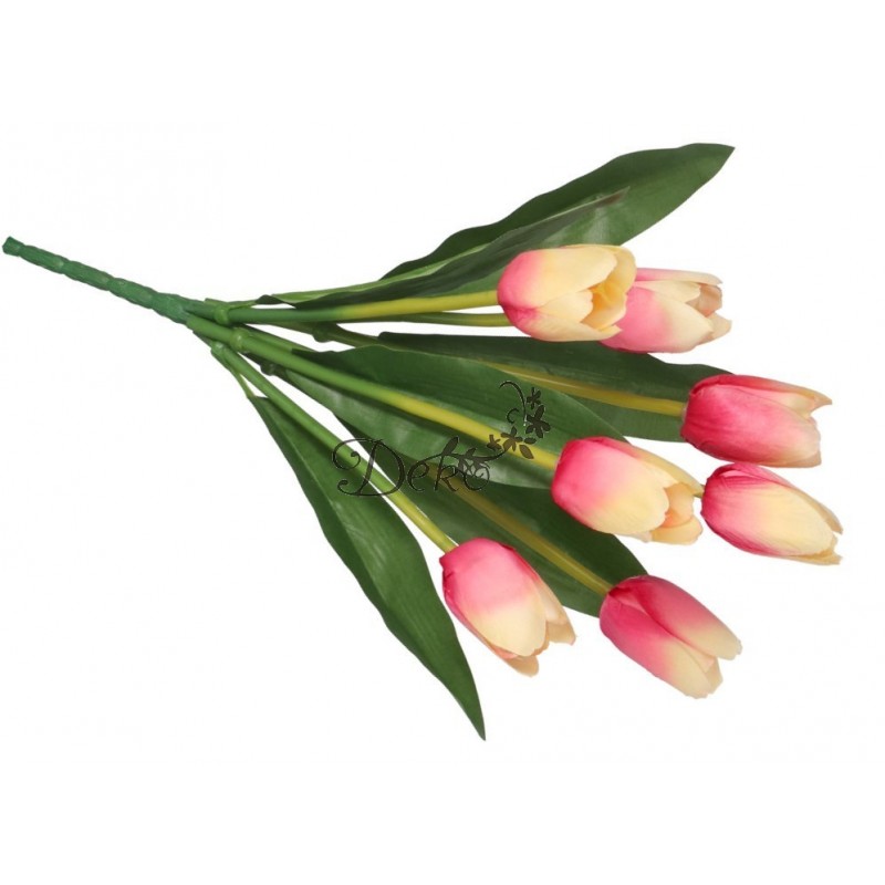 TULIPANY BUKIET TULIPANÓW GUMOWANE JAK ŻYWE 36CM