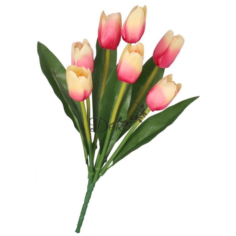 TULIPANY BUKIET TULIPANÓW GUMOWANE JAK ŻYWE 36CM