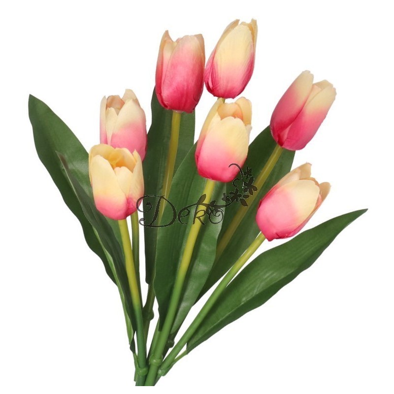 TULIPANY BUKIET TULIPANÓW GUMOWANE JAK ŻYWE 36CM