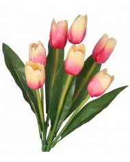 TULIPANY BUKIET TULIPANÓW GUMOWANE JAK ŻYWE 36CM