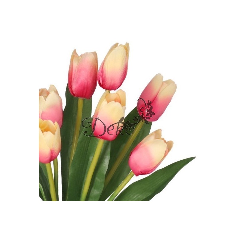 TULIPANY BUKIET TULIPANÓW GUMOWANE JAK ŻYWE 36CM