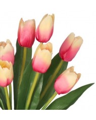 TULIPANY BUKIET TULIPANÓW GUMOWANE JAK ŻYWE 36CM