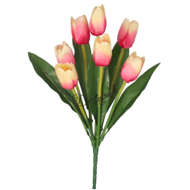 TULIPANY BUKIET TULIPANÓW GUMOWANE JAK ŻYWE 36CM