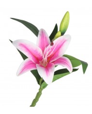 LILIA LILIE BUKIET SZTUCZNE KWIATY ROŚLINY GAŁĄZKI 33CM