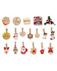 KALENDARZ ADWENTOWY BRANSOLETKA BIŻUTERIA PREZENT ZŁOTY ZAWIESZKI DIY 24SZT