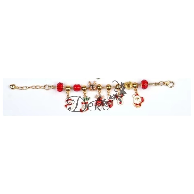 KALENDARZ ADWENTOWY BRANSOLETKA BIŻUTERIA PREZENT ZŁOTY ZAWIESZKI DIY 24SZT