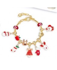 KALENDARZ ADWENTOWY BRANSOLETKA BIŻUTERIA PREZENT ZŁOTY ZAWIESZKI DIY 24SZT