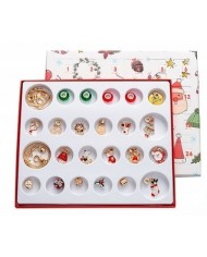 KALENDARZ ADWENTOWY BRANSOLETKA BIŻUTERIA PREZENT ZŁOTY ZAWIESZKI DIY 24SZT