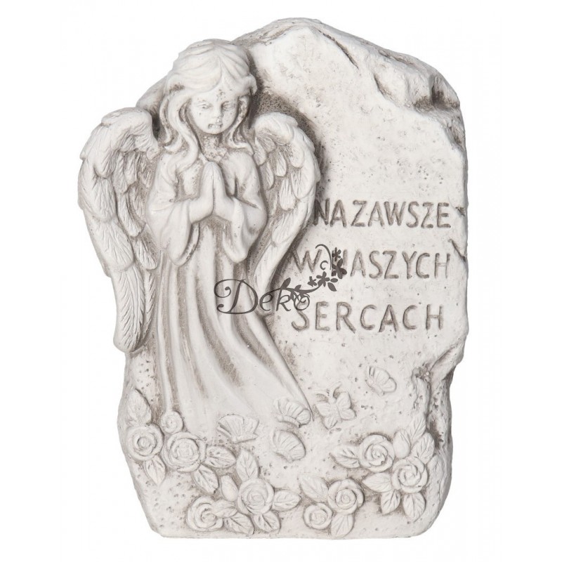 FIGURKA Z KAMIENIA NA GRÓB ANIOŁ Z KAMIENIA OZDOBA NA GRÓB
