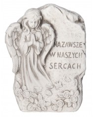 FIGURKA Z KAMIENIA NA GRÓB ANIOŁ Z KAMIENIA OZDOBA NA GRÓB