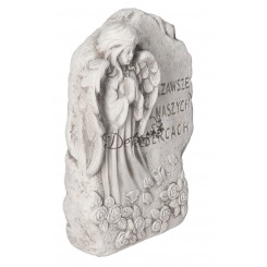 FIGURKA Z KAMIENIA NA GRÓB ANIOŁ Z KAMIENIA OZDOBA NA GRÓB
