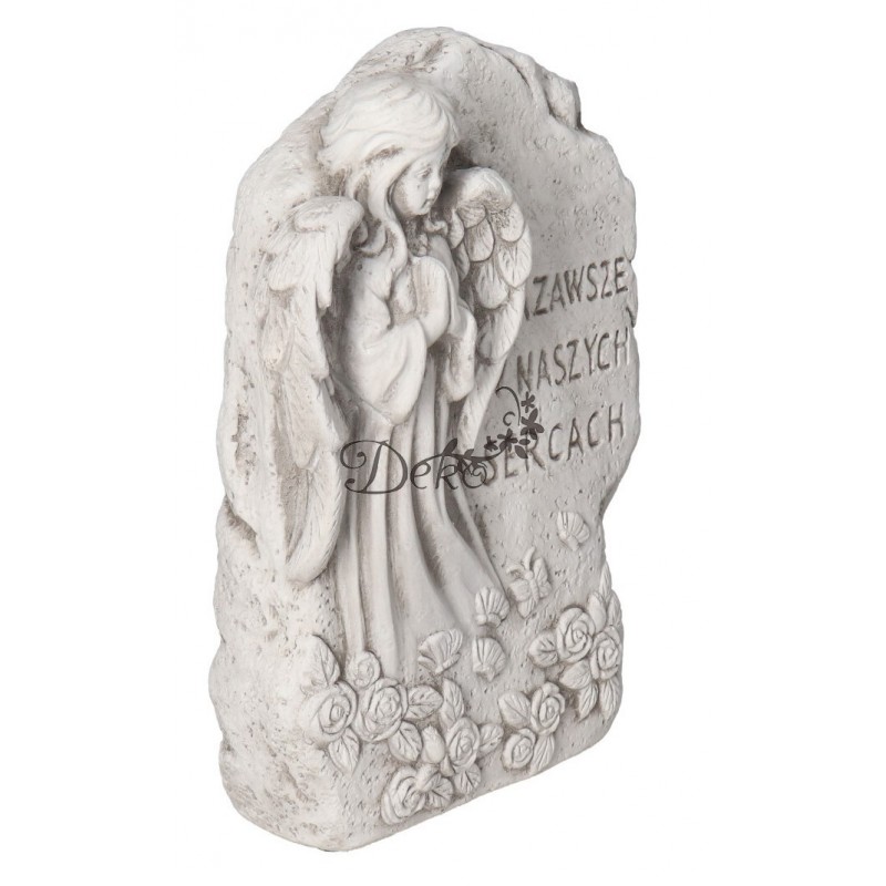 FIGURKA Z KAMIENIA NA GRÓB ANIOŁ Z KAMIENIA OZDOBA NA GRÓB