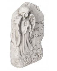 FIGURKA Z KAMIENIA NA GRÓB ANIOŁ Z KAMIENIA OZDOBA NA GRÓB
