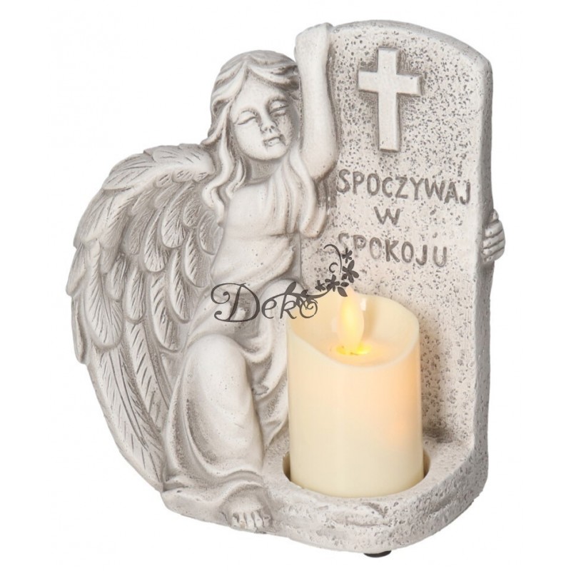 FIGURKA Z KAMIENIA NA GRÓB ANIOŁ Z KAMIENIA OZDOBA NA GRÓB