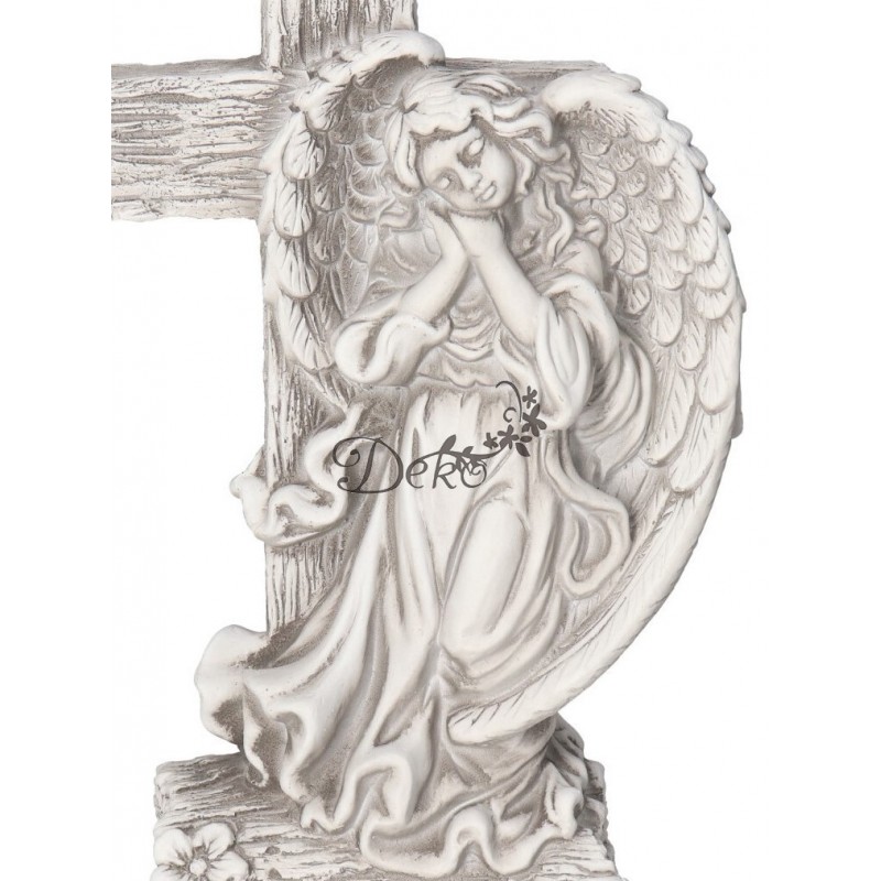 FIGURKA Z KAMIENIA NA GRÓB ANIOŁ Z KAMIENIA OZDOBA NA GRÓB