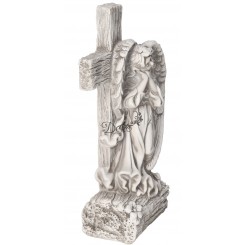 FIGURKA Z KAMIENIA NA GRÓB ANIOŁ Z KAMIENIA OZDOBA NA GRÓB