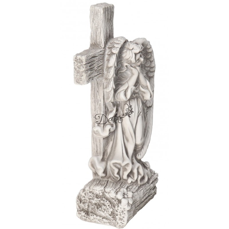 FIGURKA Z KAMIENIA NA GRÓB ANIOŁ Z KAMIENIA OZDOBA NA GRÓB