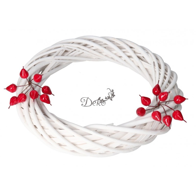 GAŁĄZKI DEKORACYJNE NA STROIK GRUSZKI CZERWONE SZTUCZNE OWOCE 16SZT