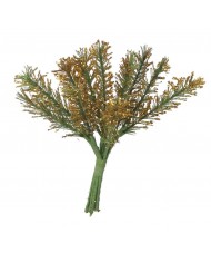 GAŁĄZKA DEKORACYJNA IGLIWIE Z BROKATEM 144 SZT GAŁĄZKI DO STROIKA