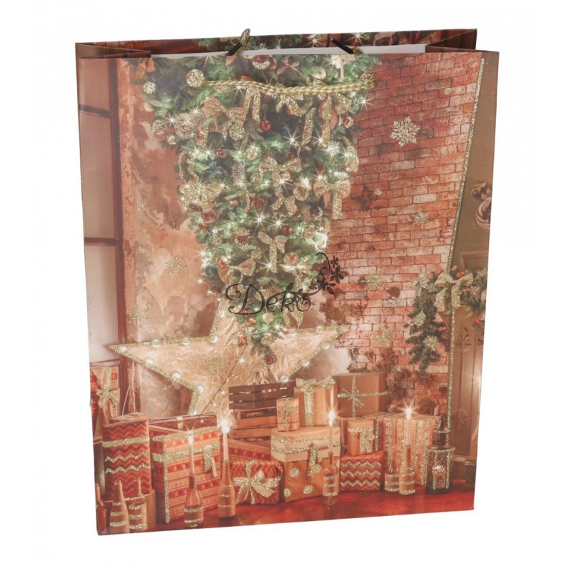 TOREBKA PREZENTOWA ŚWIĄTECZNA ŚREDNIA PREZENTY