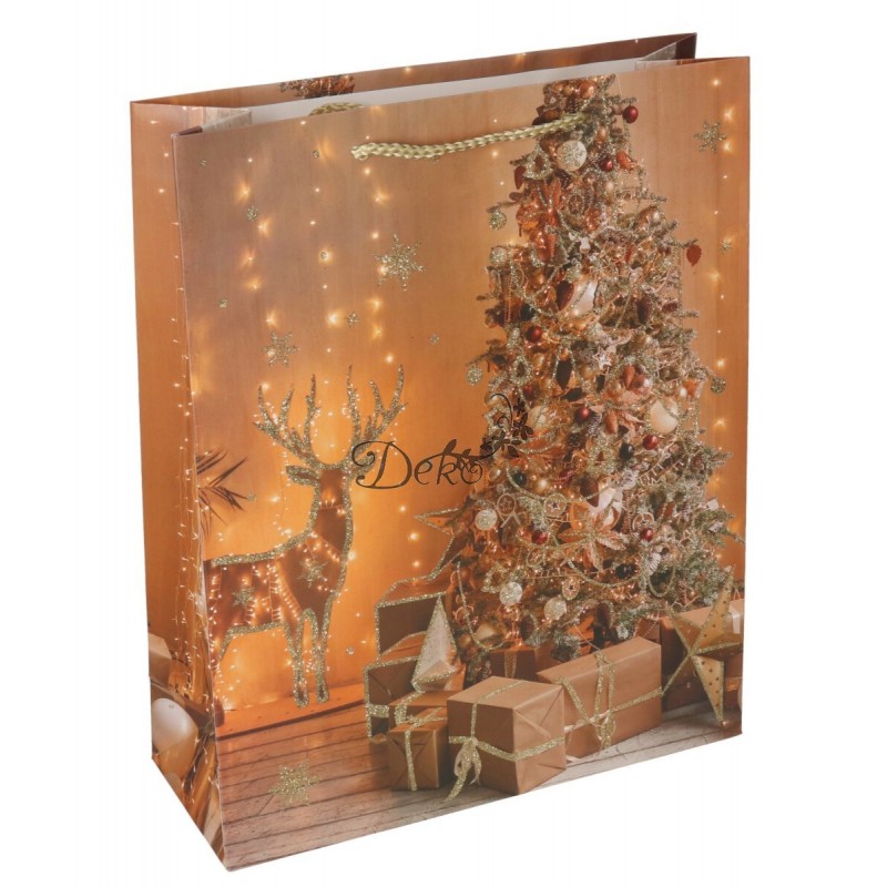 TOREBKA PREZENTOWA ŚWIĄTECZNA ŚREDNIA PREZENTY