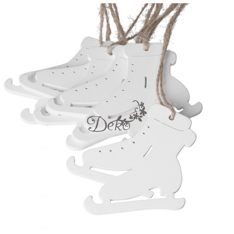 BOMBKI NA CHOINKĘ DREWNIANE OZDOBA STROIK 6SZT