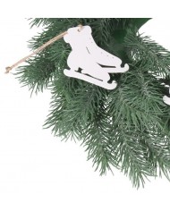 BOMBKI NA CHOINKĘ DREWNIANE OZDOBA STROIK 6SZT