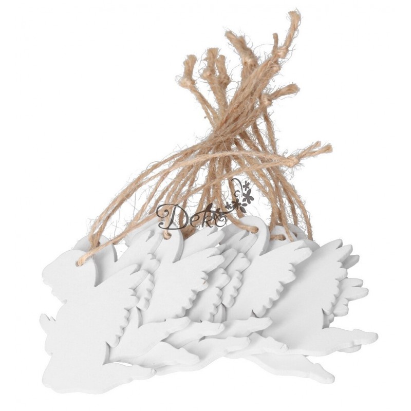 BOMBKI NA CHOINKĘ DREWNIANE OZDOBA STROIK 10SZT ANIOŁKI ANIOŁ