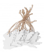 BOMBKI NA CHOINKĘ DREWNIANE OZDOBA STROIK 10SZT ANIOŁKI ANIOŁ