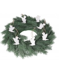 BOMBKI NA CHOINKĘ DREWNIANE OZDOBA STROIK 10SZT ANIOŁKI ANIOŁ