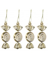 BOMBKI PLASTIKOWE NA CHOINKĘ STROIK 4SZT BOMBKI CHOINKOWE