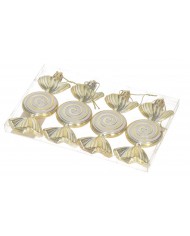 BOMBKI PLASTIKOWE NA CHOINKĘ STROIK 4SZT BOMBKI CHOINKOWE