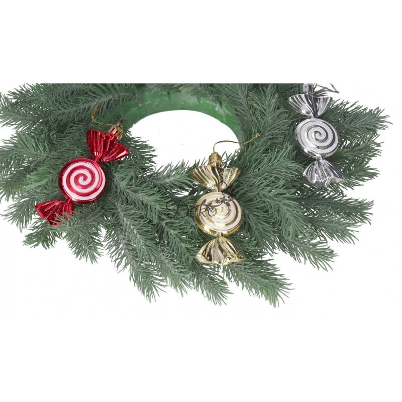 BOMBKI PLASTIKOWE NA CHOINKĘ STROIK 4SZT BOMBKI CHOINKOWE