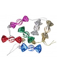 BOMBKI PLASTIKOWE NA CHOINKĘ STROIK 6SZT BOMBKI CHOINKOWE