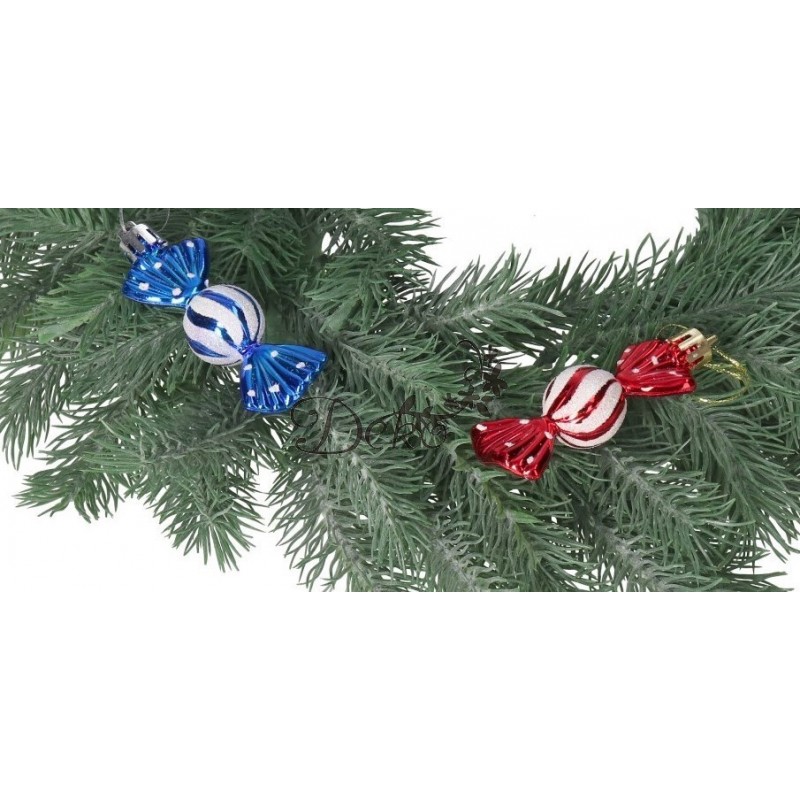 BOMBKI PLASTIKOWE NA CHOINKĘ STROIK 6SZT BOMBKI CHOINKOWE