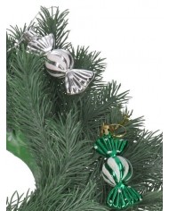 BOMBKI PLASTIKOWE NA CHOINKĘ STROIK 6SZT BOMBKI CHOINKOWE