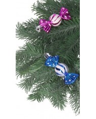 BOMBKI PLASTIKOWE NA CHOINKĘ STROIK 6SZT BOMBKI CHOINKOWE