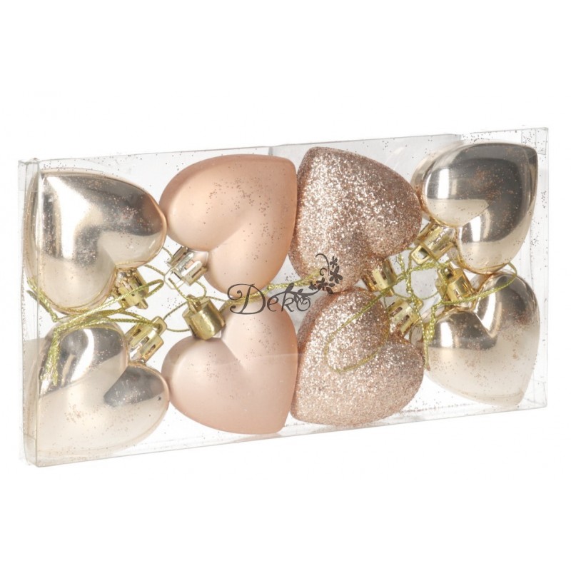 BOMBKI PLASTIKOWE NA CHOINKĘ STROIK 8SZT BOMBKI CHOINKOWE