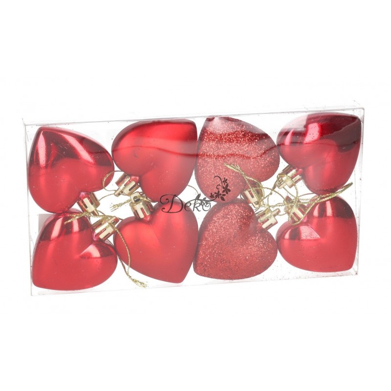 BOMBKI PLASTIKOWE NA CHOINKĘ STROIK 8SZT BOMBKI CHOINKOWE