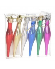 BOMBKI PLASTIKOWE NA CHOINKĘ STROIK 8SZT BOMBKI CHOINKOWE